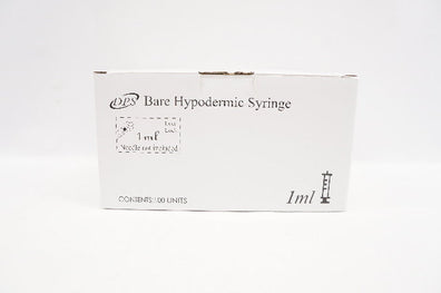 DPS 100000000125 Bare Hypodermic Syringe Luer Lock 1ml - Box of 100
